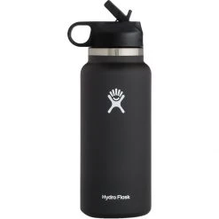Hydro Flask Water Bottles 32oz Wide Mouth Straw Lid 2.0 Water Bottle