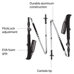 Black Diamond Trekking Poles Distance FLZ Trekking Poles 6 Black Diamond Trekking Poles Distance FLZ Trekking Poles -GSI Outdoor Shop ICE D4