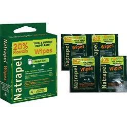 Adventure Ready Brands First Aid Natrapel Picaridin Wipes Travel Pack