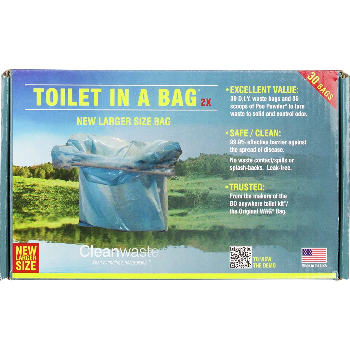 Cleanwaste Outhouses Toilet in a Bag 30 Pack 1 Cleanwaste Outhouses Toilet in a Bag 30 Pack