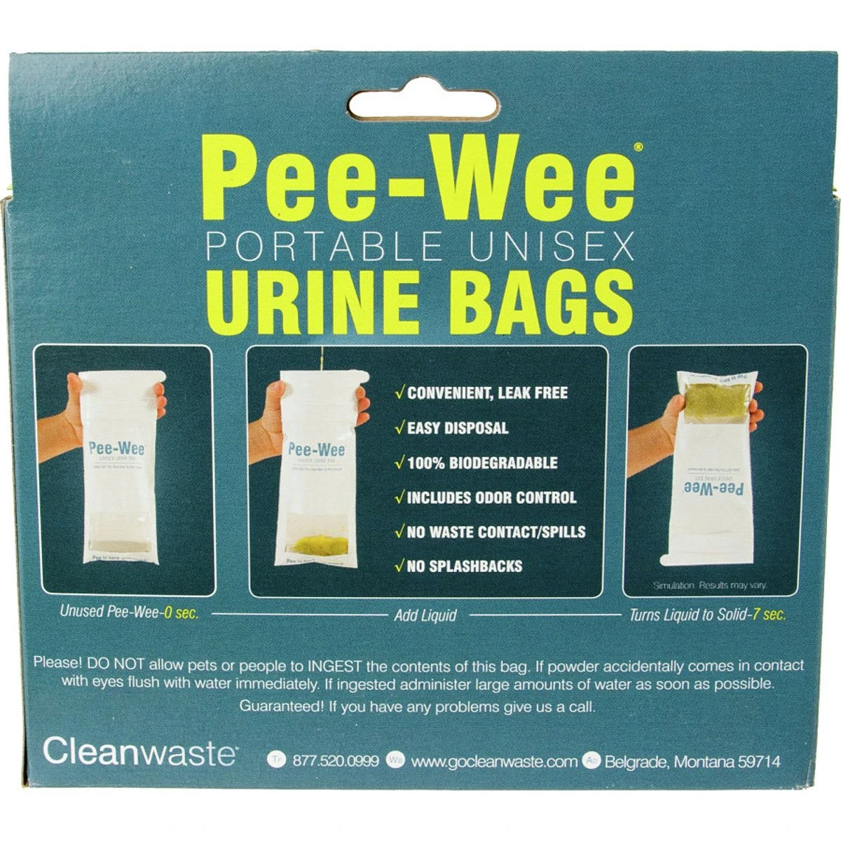 Cleanwaste Outhouses PeeWee Urine Bag 12 Pack 2 Cleanwaste Outhouses PeeWee Urine Bag 12 Pack - Image 2
