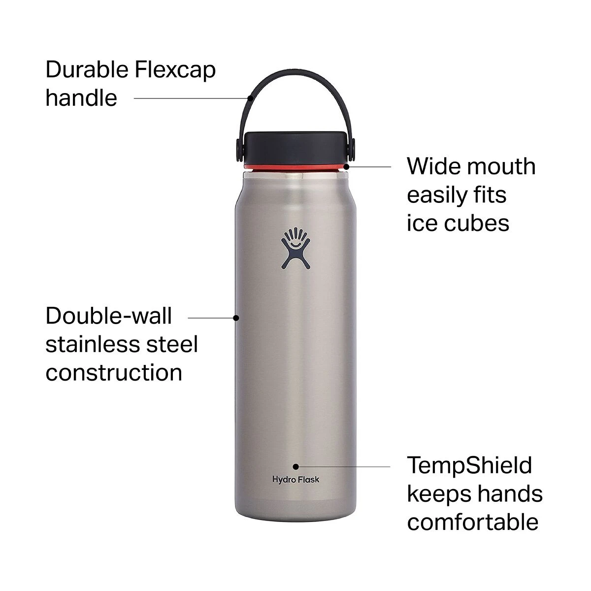 Hydro Flask Water Bottles 32oz Wide Mouth Trail Lightweight Flex Cap Water Bottle 2 Hydro Flask Water Bottles 32oz Wide Mouth Trail Lightweight Flex Cap Water Bottle - Image 2